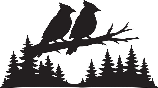 Blue Jay silhouette collection vector bird wildlife design