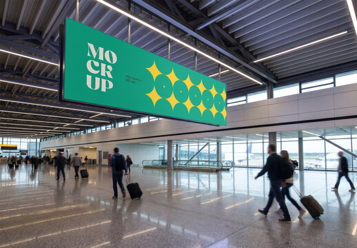 Low-angle perspective view of a massive wide horizontal digital LED screen billboard mockup