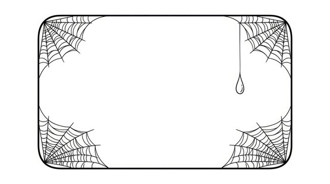 Halloween spider web border template for spooky decorations and party invitations