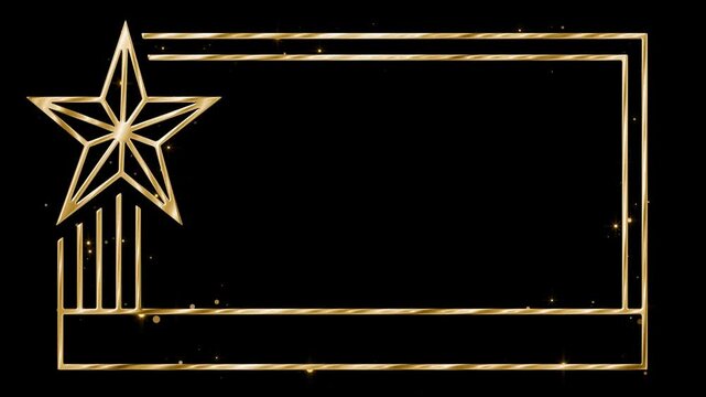 Elegant golden overlay featuring a decorative star and lower third area, ideal for award announcements, event titles, and premium presentation graphics with chroma key compatibility