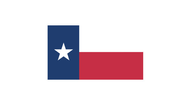 Texas state flag stylized into a geometric L shape.