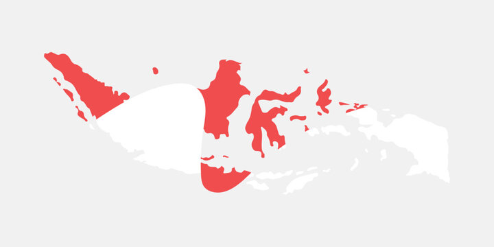 Indonesia Map Highlighted Regions Vector