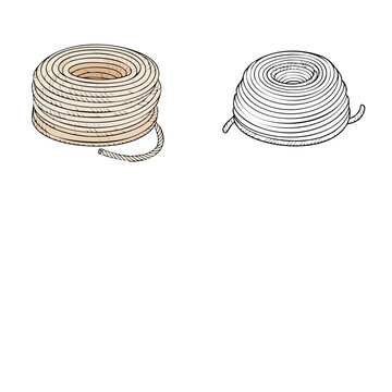 Coiled Rope Illustration and Drawing Set Craft Supplies