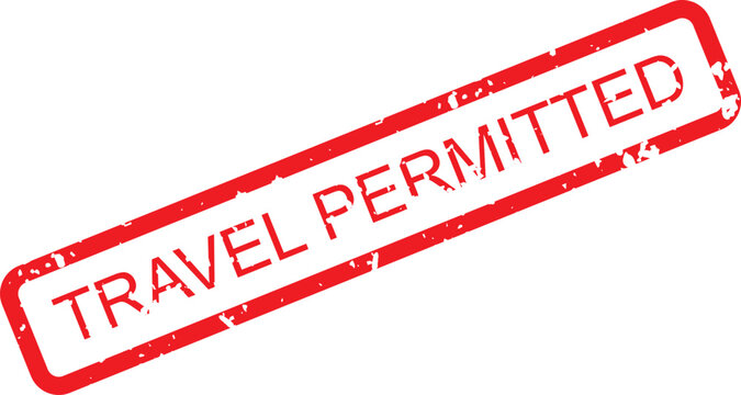 Official red grunge stamp indicating a travel visa has been successfully issued for international journey approval process