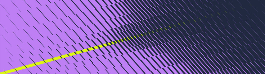 Naklejka na ściany i meble Dynamic tech geometric transition vector gradient background with diagonal halftone lines and horizontal glitch slice transition, Abstract sports background with neon acidic green stripe accent
