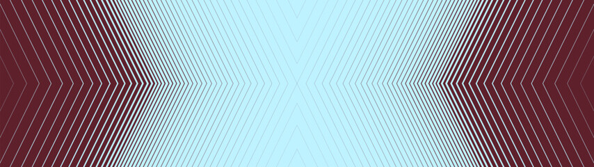 Rhythmic composition with sharp chevron arrow lines and halftone gradient transition, Dynamic geometric stripe pattern with an inward movement effect, Geometric op-art with contrasting color