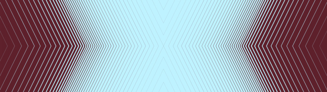 Rhythmic composition with sharp chevron arrow lines and halftone gradient transition, Dynamic geometric stripe pattern with an inward movement effect, Geometric op-art with contrasting color
