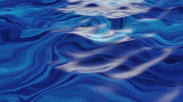 Abstract blue water background loop for creative projects and animations with smooth flowing patterns