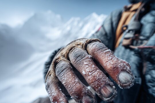 Frostbite on exposed fingers during a Himalayan high altitude expedition