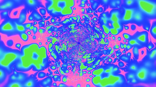 Mesmerizing colorful liquid pattern in dynamic motion with psychedelic vibes