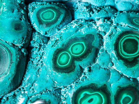 surface of green chrysocolla rock close-up