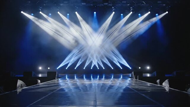 Spotlight stage loop animation for event presentation and performance display