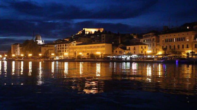 Evening view of Sibenik, Croatia