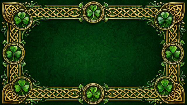 Celtic Shamrock Ornamental Frame