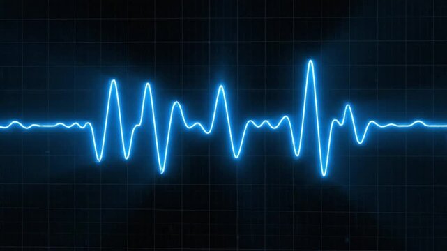 Digital audio sine wave visualization showing sound patterns and frequencies over time
