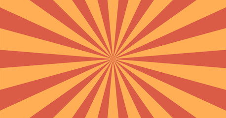 Obraz premium Retro starburst background with radial rays and warm vintage colors for posters, sale graphics, packaging, covers, and banners.