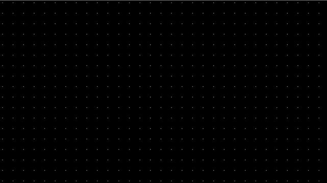 Minimal White Dots Grid Pattern on Black Background Animated Loop