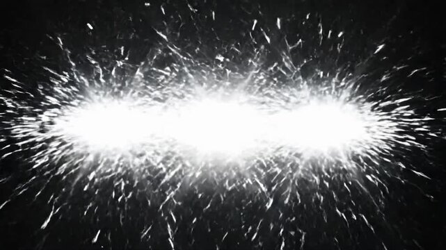 Bright strobe light effect with flashing white light on VSRExport capturing different shapes and patterns during night time
