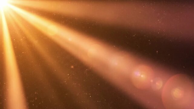 Warm light rays dance and shimmer in an animated cycle through the background for a soothing effect