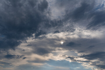 Obraz premium sun, sky and dramatic clouds