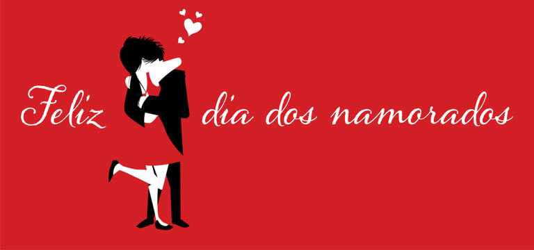 Feliz dia dos namorados - cart&atilde;o ou cabe&ccedil;alho