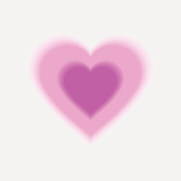 Vibrant layered pink hearts vector