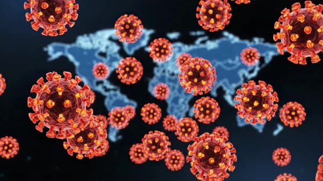 Exploring the covid coronavirus pandemic through animated illustrations and concepts