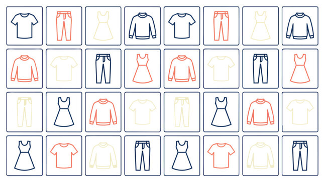 Collection of various clothing items for men and women.
