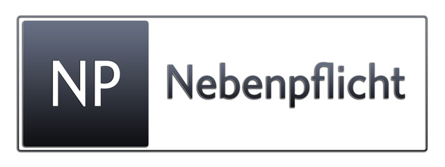 NP - Nebenpflicht - Abkürzung aus deutschem Recht, Verwaltung © lhphotos
