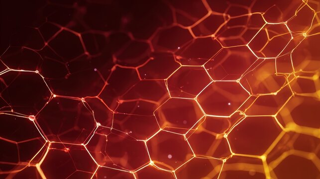 A colorful, abstract image of lines and dots that appears to be a computer-generated design. The image has a futuristic, technological feel to it, with the lines