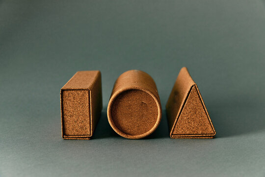 Minimalist Geometric Still Life with Cork Shapes
