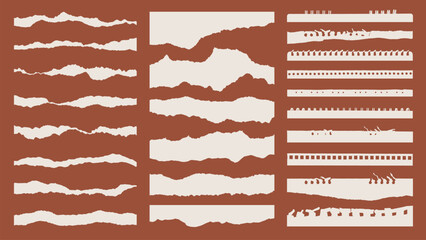 Plakat Torn paper edge collection vector set