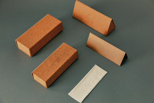 Minimalist Geometric Still Life with Cork Shapes
