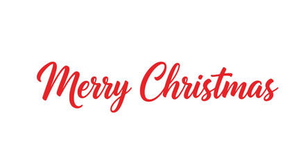 Merry Christmas, holiday greeting, red cursive text, vector illustration, festive message © Stephen