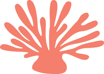 Fototapeta premium Coral Reef Branches Silhouette