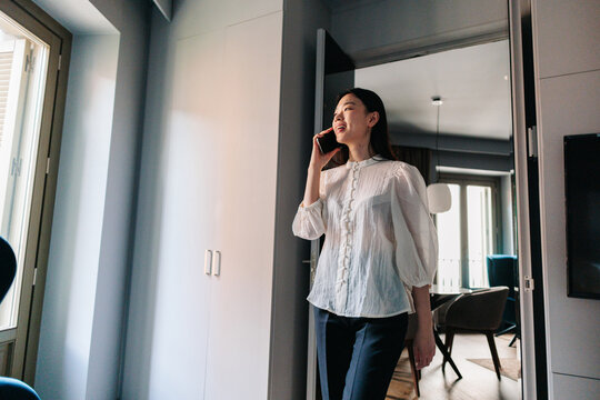 Phone Call By Doorway