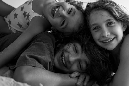Joyful childhood moments together