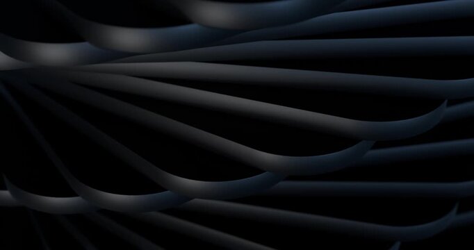Dark abstract layered curves background looping video animation