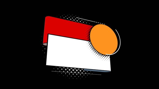 vector illustration of a set of colorful banner boxes reveal effect with alpha channel