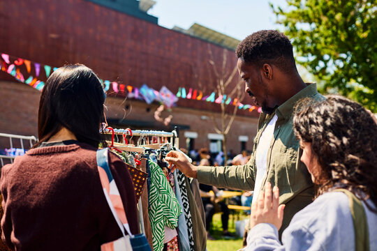 Friends Shopping for Clothes Together