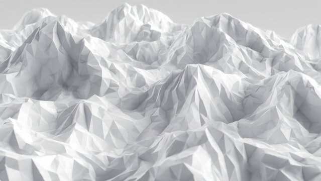 Abstract Low Poly Mountain Landscape