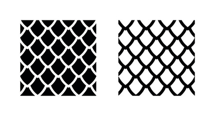 Abstract Scale Pattern Vector Icon - Fish Scales, Armor, or Decorative Grid Design © liubomir118809