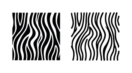 Fototapeta premium Zebra stripe pattern in black and outline style
