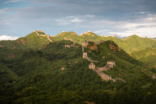 Majestic Great Wall peaks under a stormy evening sky