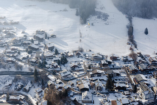 Paragliding over Morzine