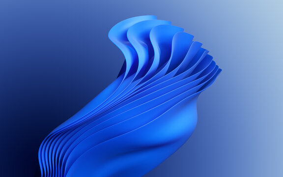 Blue Abstract Wave Form
