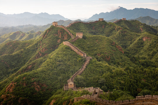 Exploring the steep ridges of the Great Wall