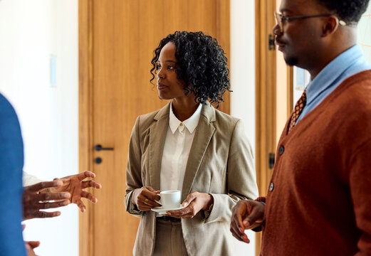 Business Meeting in a Modern Office Setting