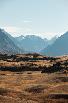 Mountain Range Over a Vast Valley