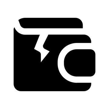 empty wallet glyph icon